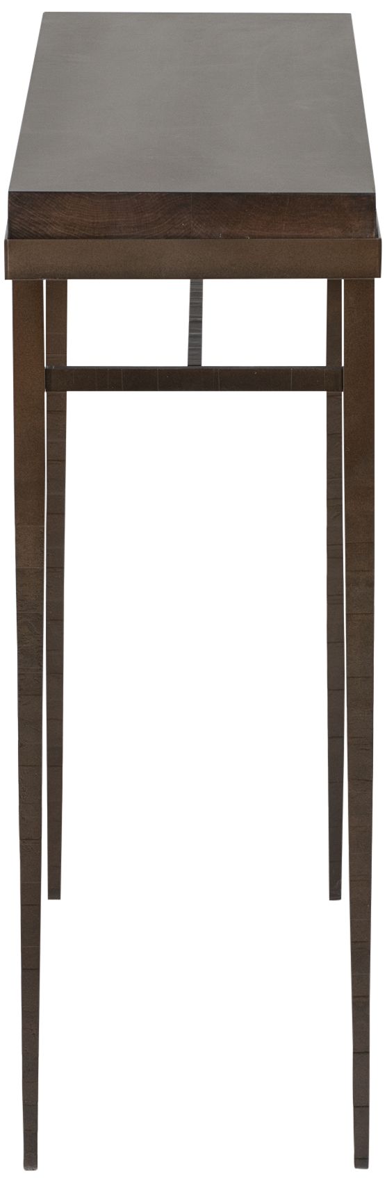 Wick 42"W Dark Smoke Console Table with Espresso Table Top