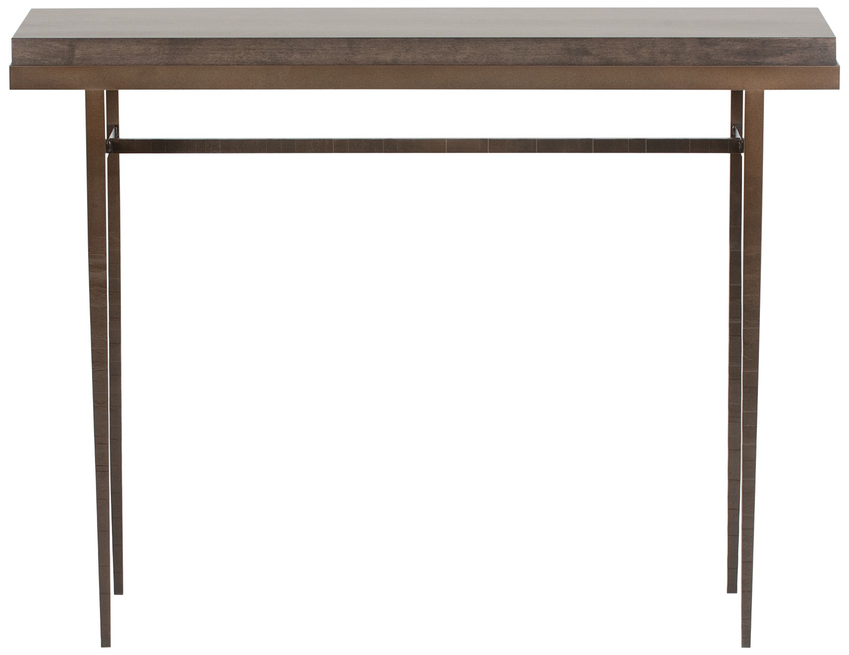 Wick 42"W Dark Smoke Console Table with Espresso Table Top