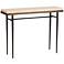 Wick 42"W Dark Smoke Console Table with Natural Table Top