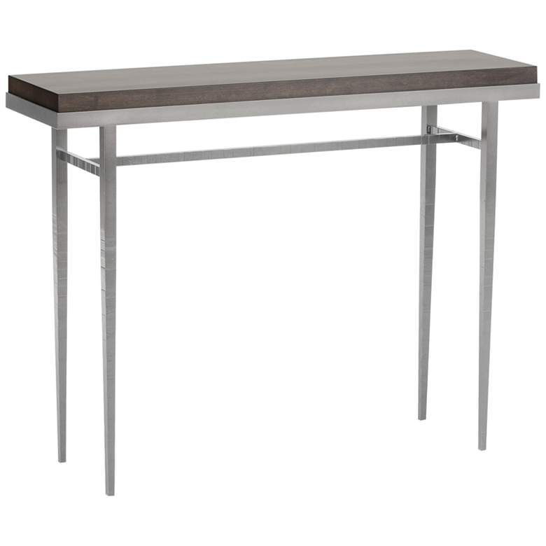 Wick 42 inchW Vintage Platinum Console Table with Espresso Top