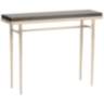 Wick 42"W Soft Gold Console Table with Espresso Table Top
