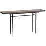 Wick 60" Wide Black Console Table with Espresso Table Top