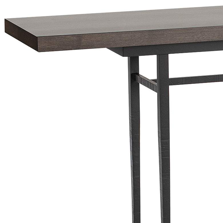 Image 2 Wick 60 inch Wide Black Console Table with Espresso Table Top more views
