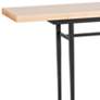 Wick 60" Wide Black Console Table with Natural Table Top
