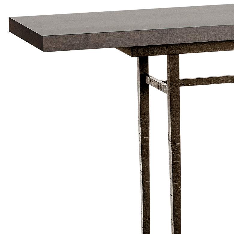 Wick 60&quot; Wide Bronze Console Table with Espresso Table Top more views