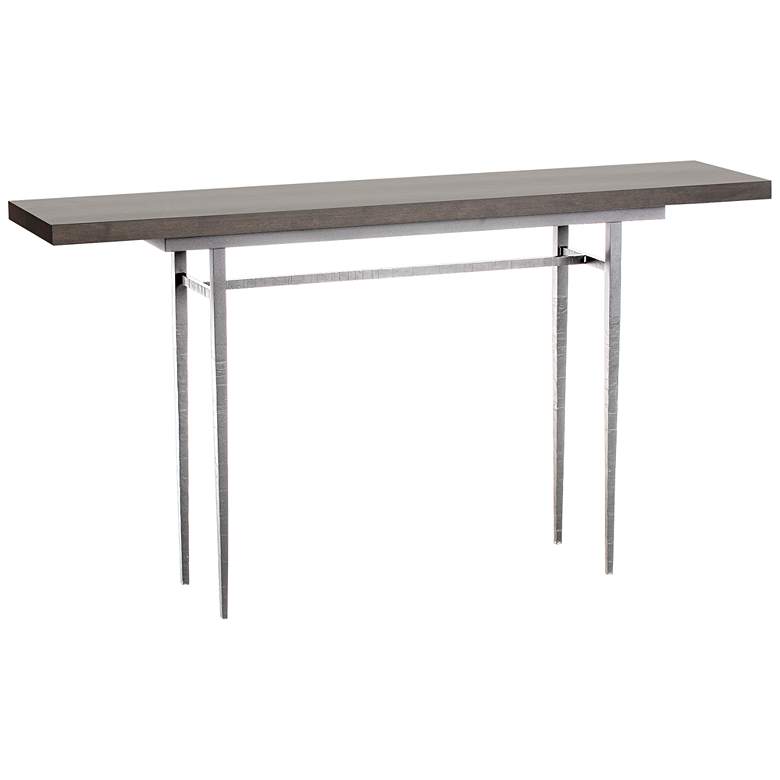 Image 1 Wick 60 inch Wide Sterling Console Table with Espresso Table Top