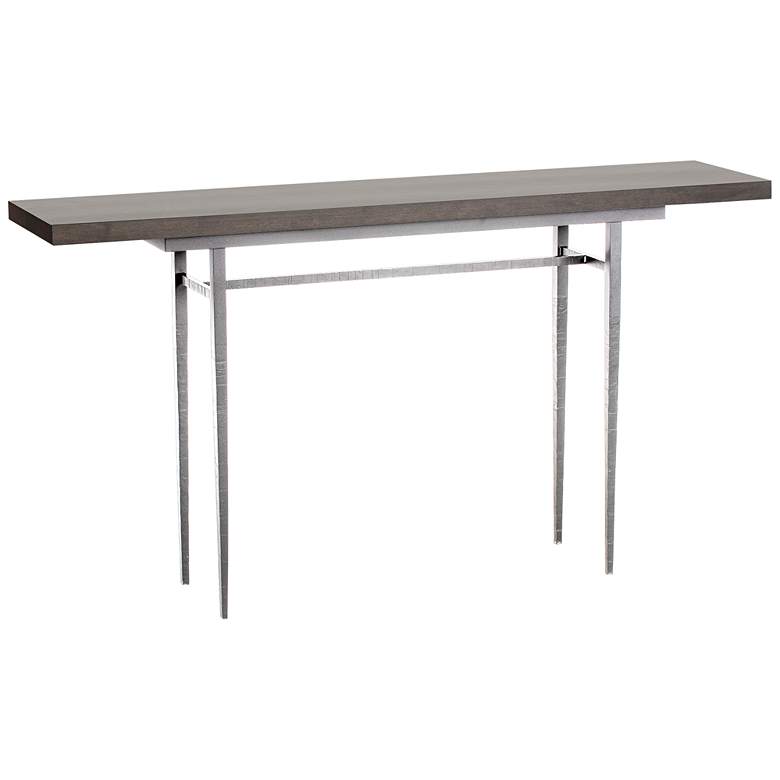 Image 1 Wick 60" Wide Sterling Console Table with Espresso Table Top