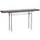 Wick 60" Wide Sterling Console Table with Espresso Table Top