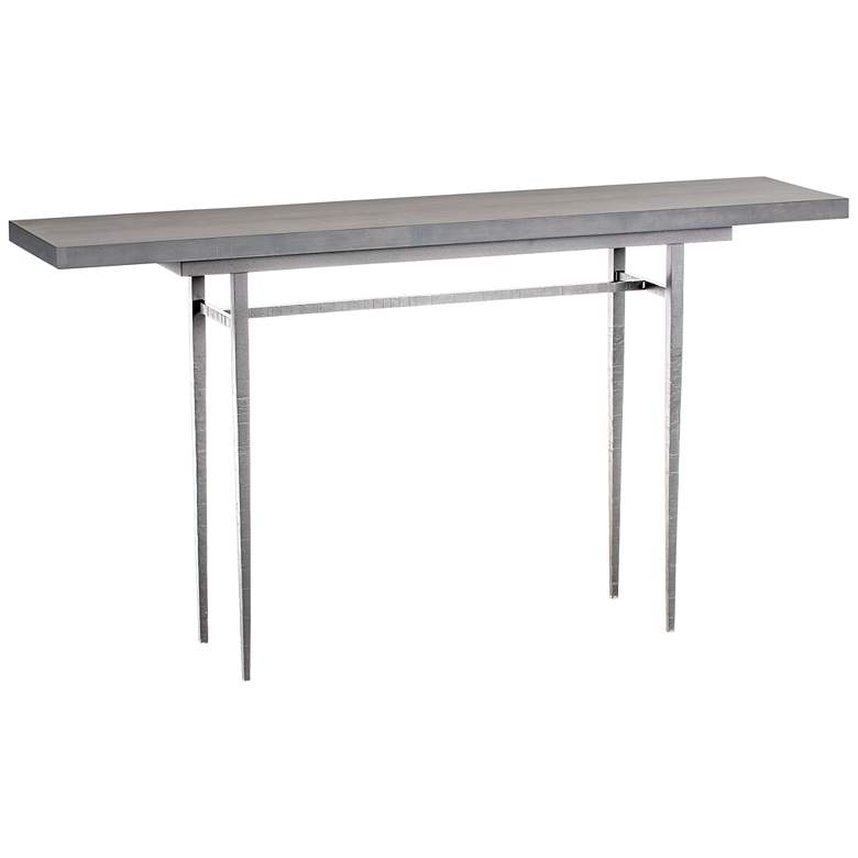 Image 1 Wick 60 inch Wide Sterling Console Table with Gray Table Top