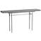 Wick 60" Wide Sterling Console Table with Gray Table Top