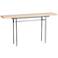 Wick 60" Wide Sterling Console Table with Natural Table Top