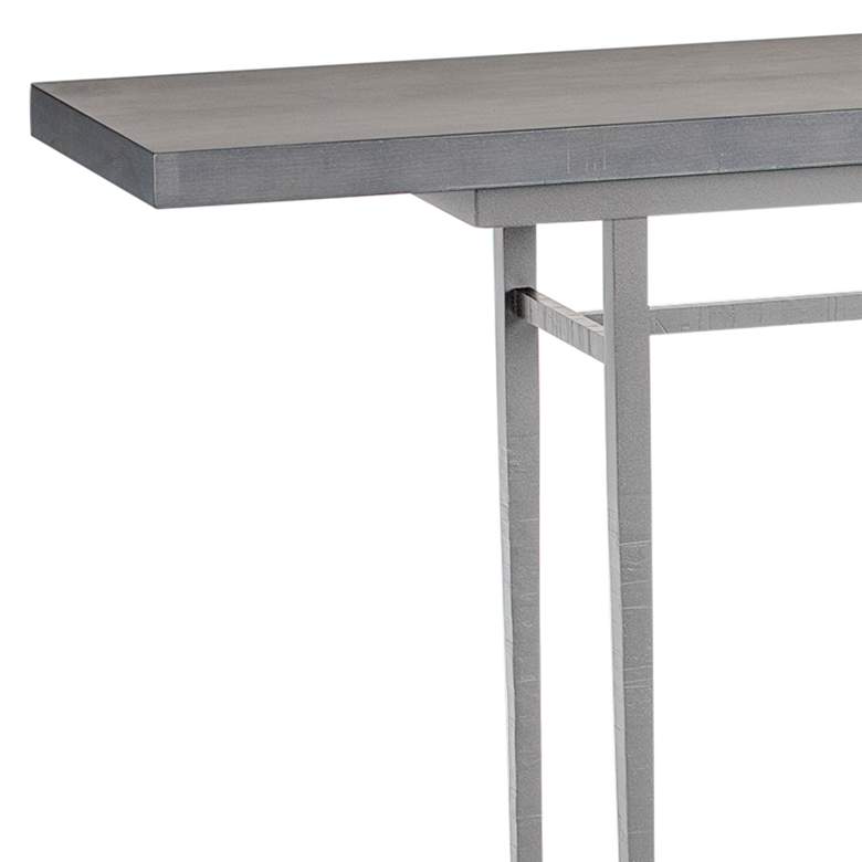 Image 2 Wick 60" Wide Vintage Platinum Console Table with Gray Top more views