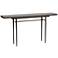 Wick 60"W Dark Smoke Console Table with Espresso Table Top