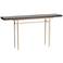 Wick 60"W Soft Gold Console Table with Espresso Table Top