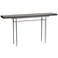 Wick 60"W Vintage Platinum Console Table with Espresso Top