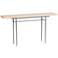 Wick 60"W Vintage Platinum Console Table with Natural Top
