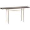 Wick 60"W Soft Gold Console Table with Espresso Table Top