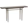 Wick 60" Wide Bronze Console Table with Espresso Table Top