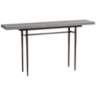Wick 60" Wide Dark Smoke Console Table with Gray Table Top