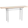 Wick 60" Wide Sterling Console Table with Natural Table Top