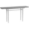Wick 60" Wide Vintage Platinum Console Table with Gray Top