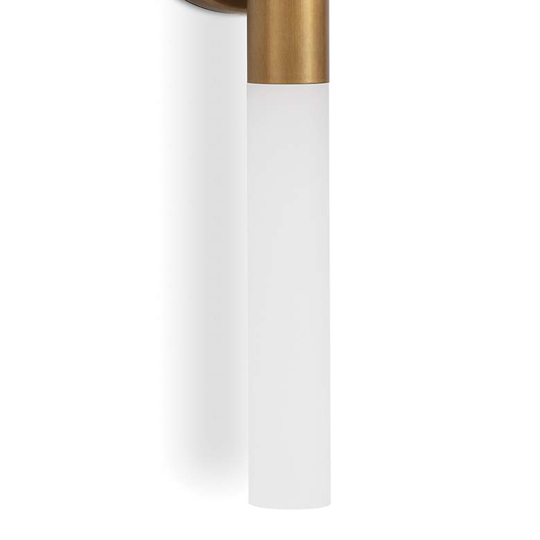 Image 5 Wick Hilo 23" High Natural Brass 2-Light LED Wall Sconce more views