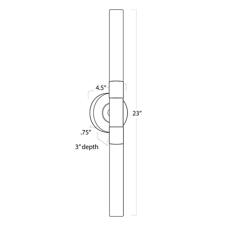 Image 6 Wick Hilo 23" High Natural Brass 2-Light LED Wall Sconce more views