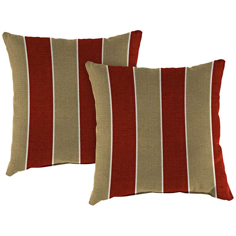 Image 1 Wickenburg Cherry 16 inch Square Indoor-Outdoor Pillow Set of 2