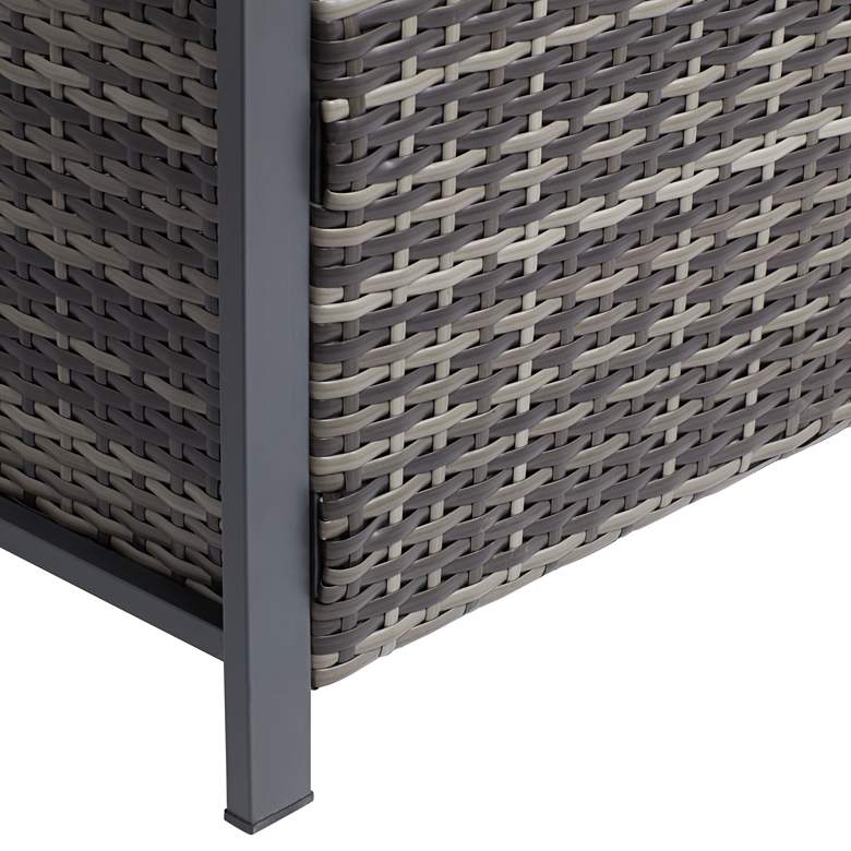Image 7 Wicker 47 1/2" Wide Bronze Outdoor Storage Bench more views