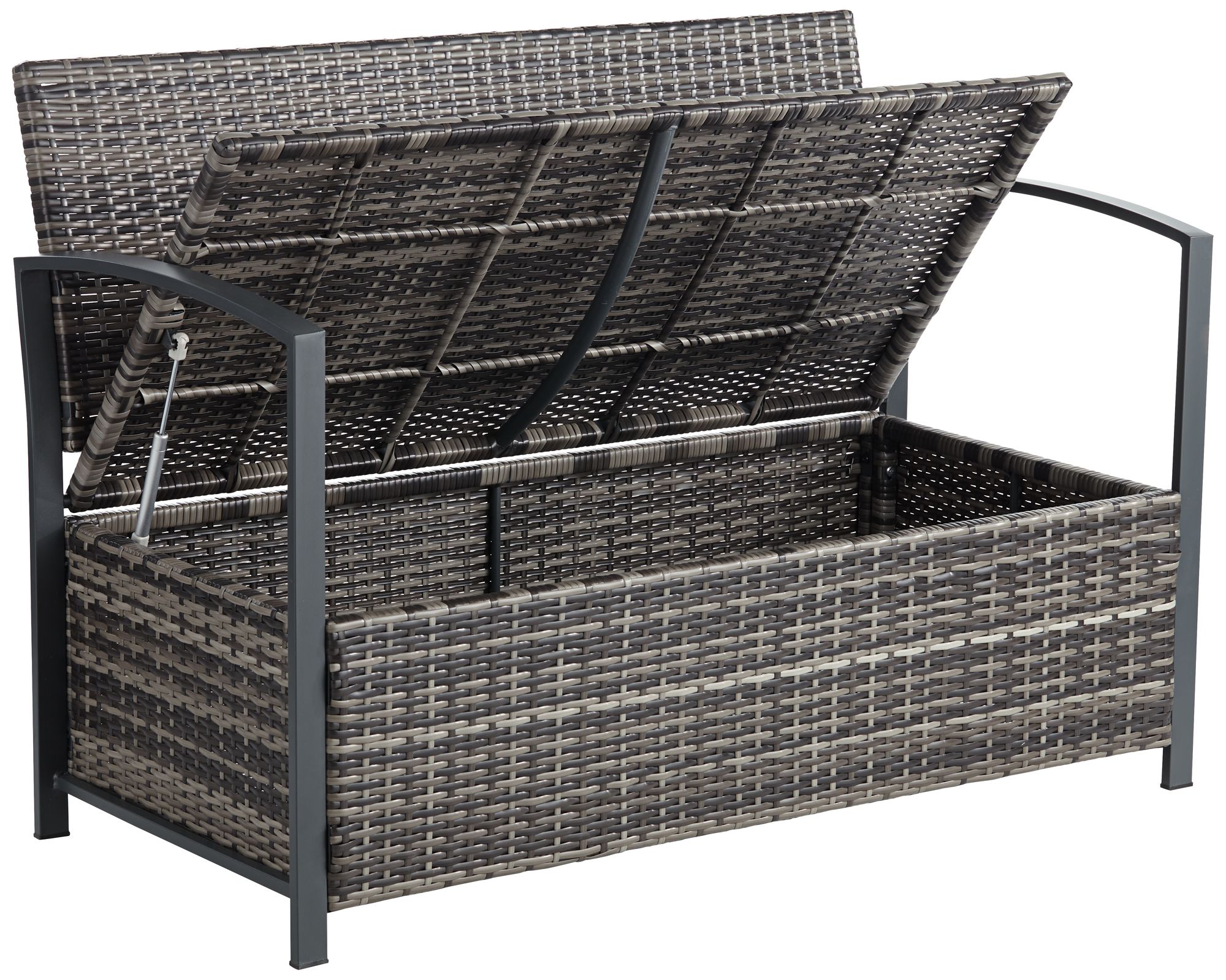 Wicker 47 1/2" Wide Bronze Outdoor Storage Bench