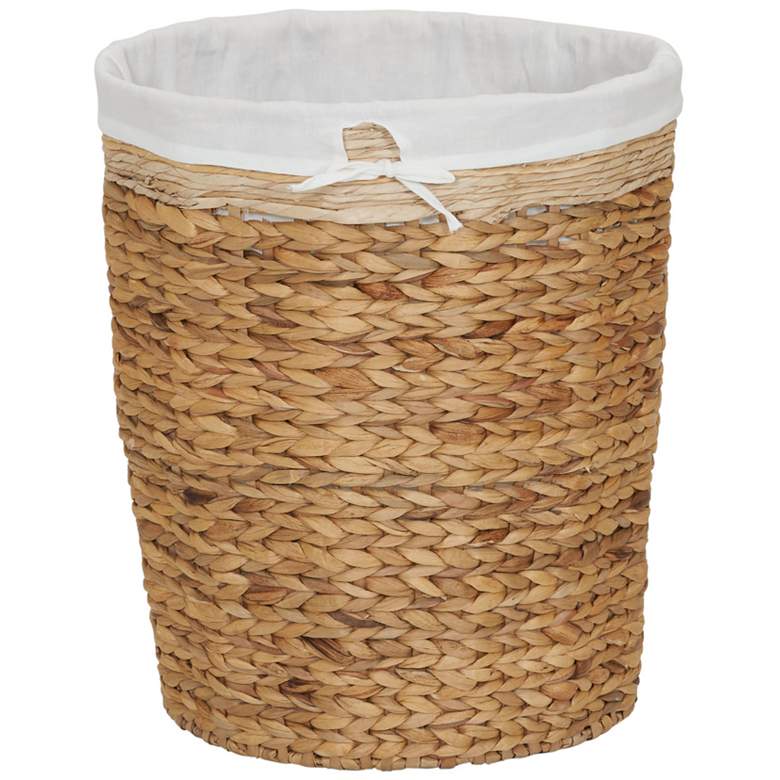 Image 1 Wicker Basket Laundry Hamper with Liner