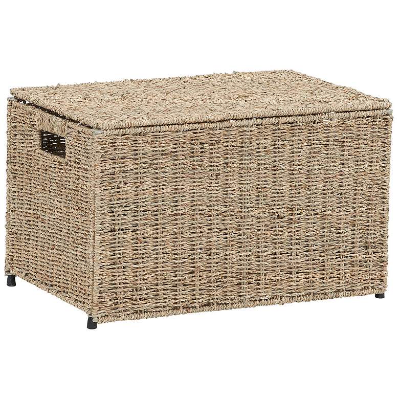 Image 1 Wicker Chest, Decorative Seagrass Storage Chest for Home Organization