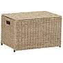 1_Wicker Chest, Decorative Seagrass Storage Chest for Home Organization