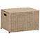 Wicker Chest, Decorative Seagrass Storage Chest for Home Organization