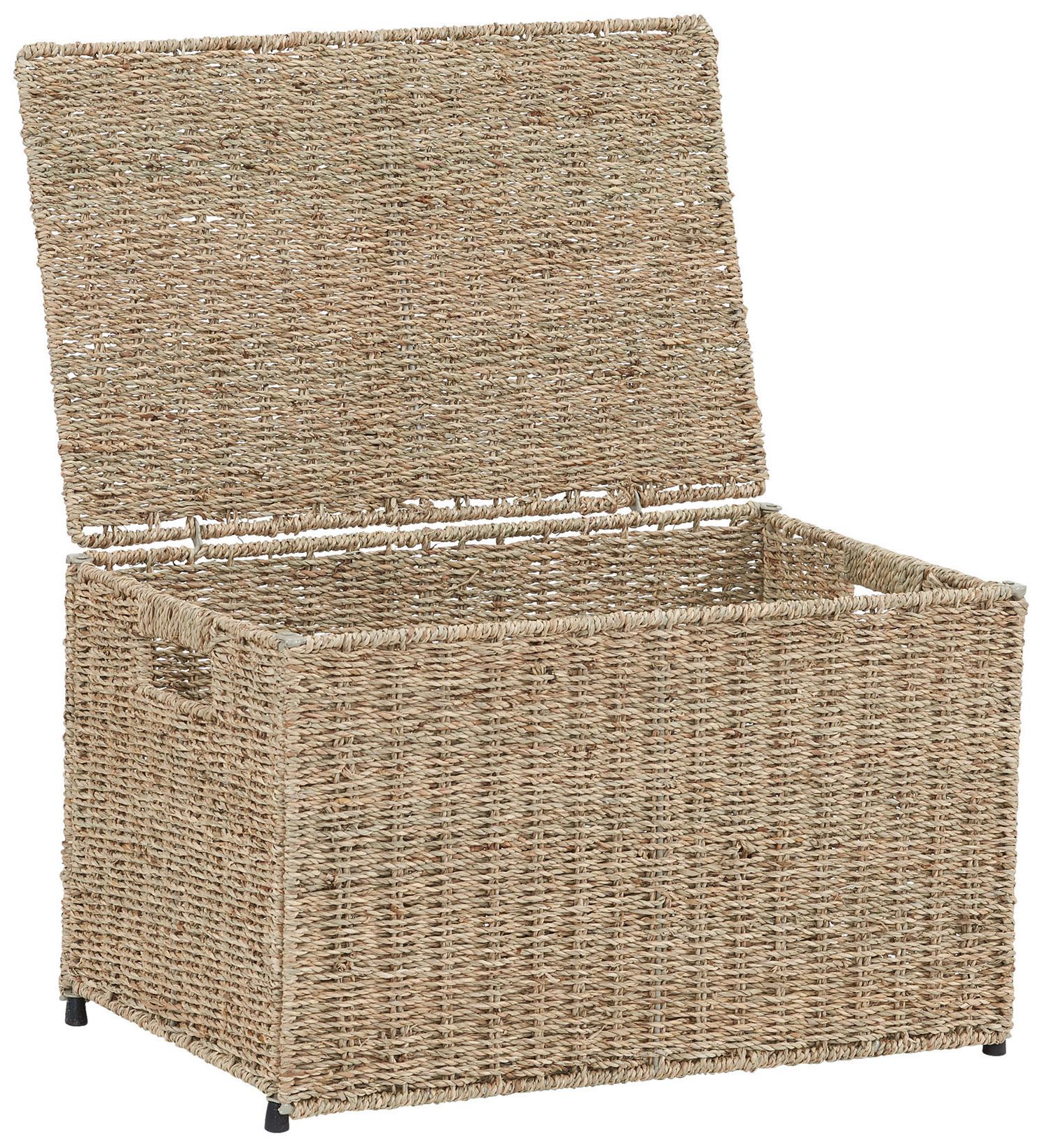 Image 5 Wicker Chest, Decorative Seagrass Storage Chest for Home Organization more views