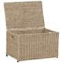 5_Wicker Chest, Decorative Seagrass Storage Chest for Home Organization more views