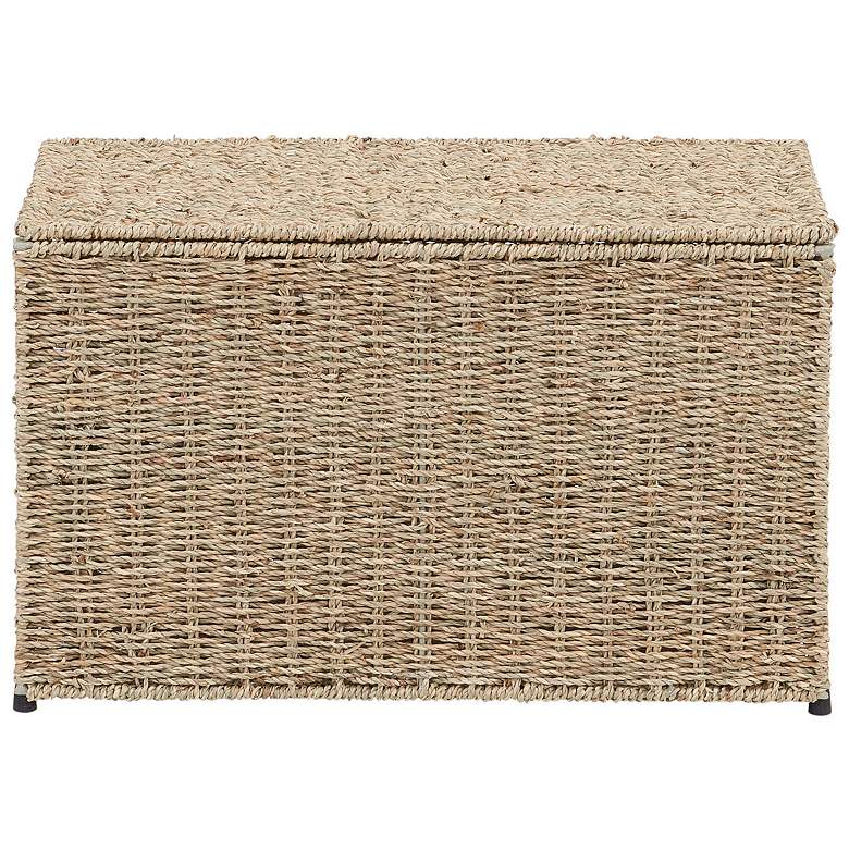 Image 6 Wicker Chest, Decorative Seagrass Storage Chest for Home Organization more views
