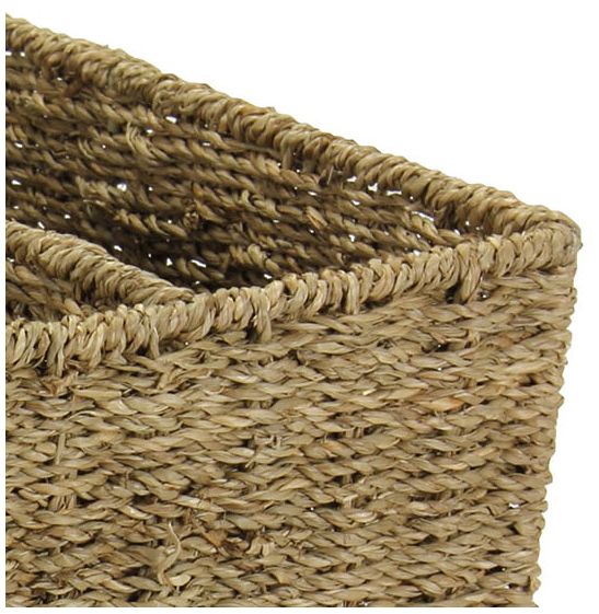 Image 6 Wicker Magazine Rack, Handwoven Seagrass, Strong Metal Wire Frame, Natural more views