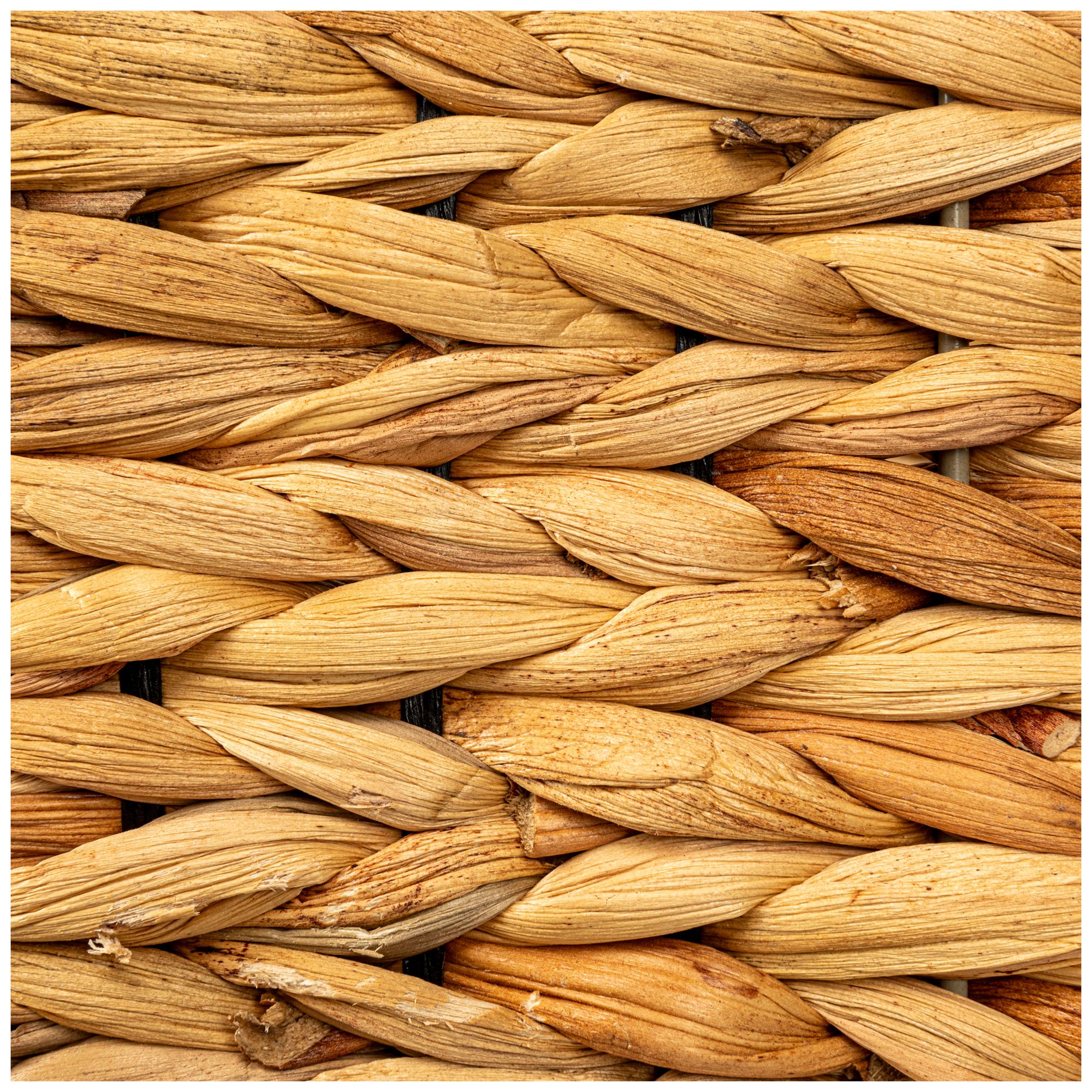 Image 5 Wicker Stair Basket with Handles, Handwoven, Sits on Two Stairs more views