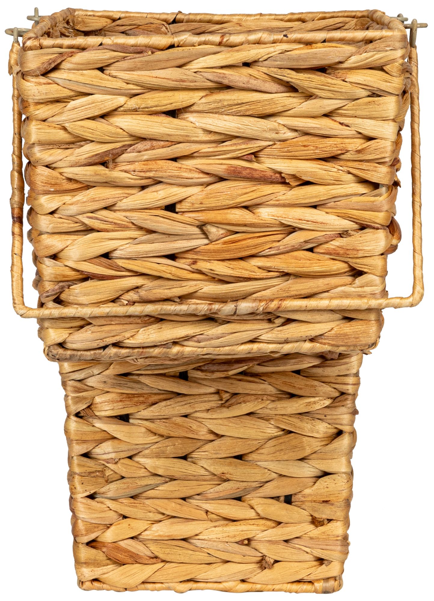 Image 7 Wicker Stair Basket with Handles, Handwoven, Sits on Two Stairs more views