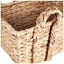 4_Wicker Storage Basket with Handles, Handwoven, Metal Frame, Large Capacity more views