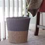 1_Wicker Waste Basket, 2-tone Waste Bin