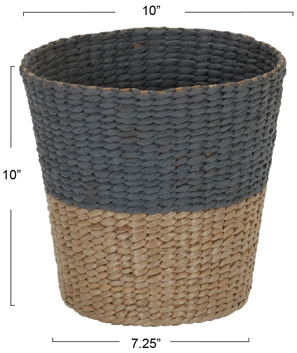 Image 5 Wicker Waste Basket, 2-tone Waste Bin more views