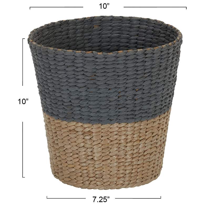 Image 5 Wicker Waste Basket, 2-tone Waste Bin more views
