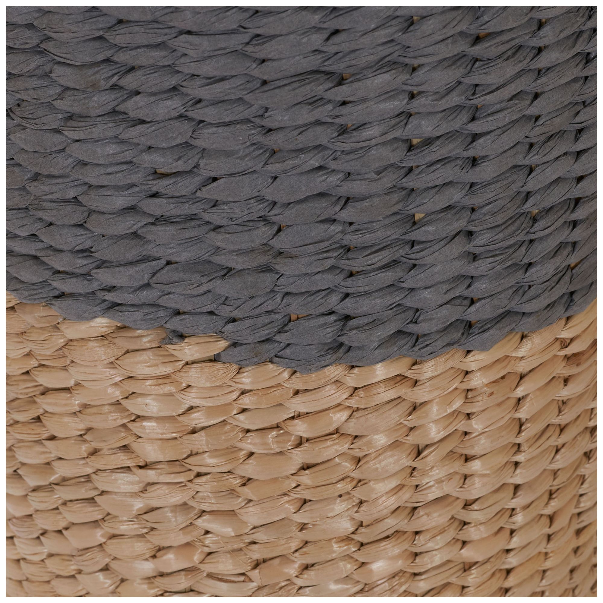 Image 6 Wicker Waste Basket, 2-tone Waste Bin more views