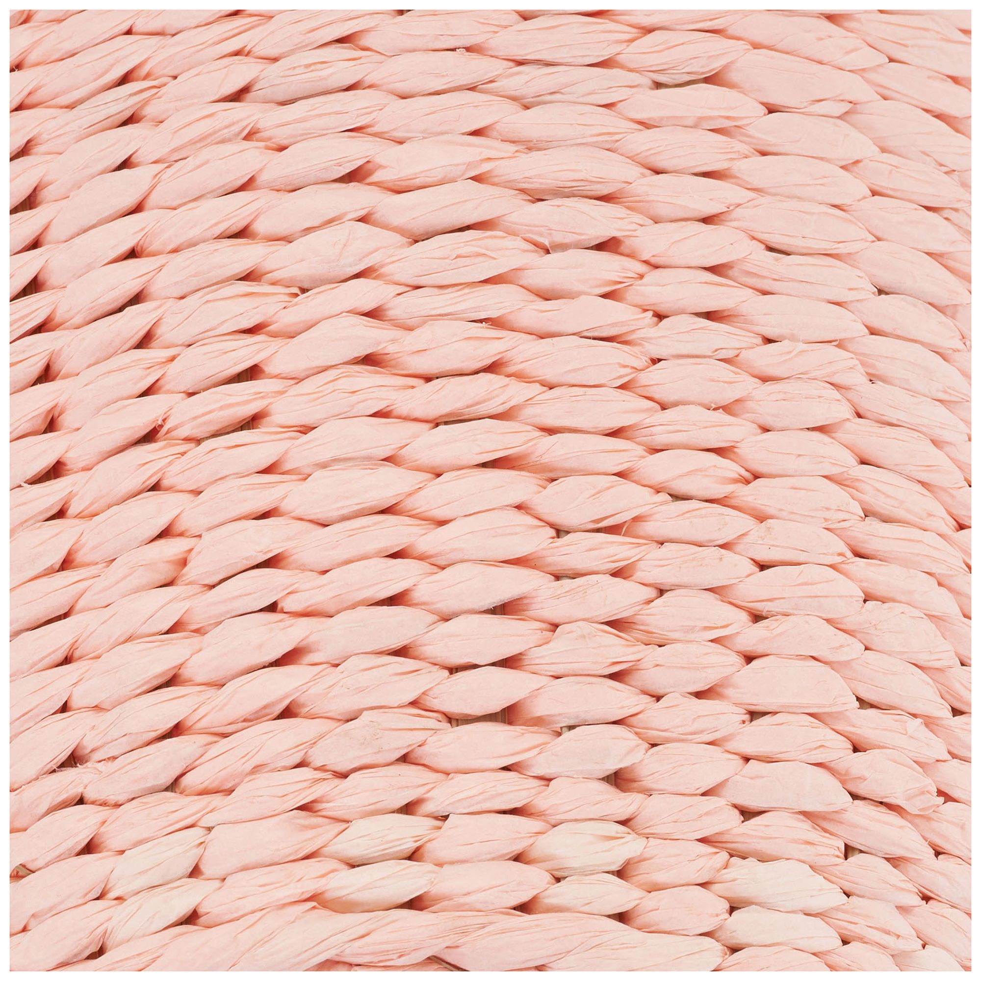 Image 4 Wicker Waste Basket, Pink Waste Bin more views