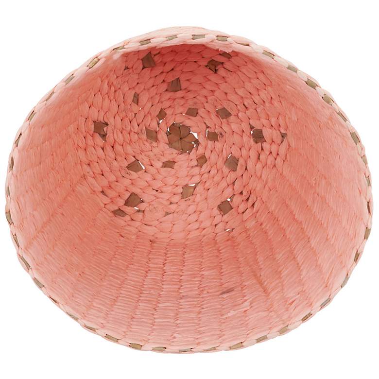 Image 5 Wicker Waste Basket, Pink Waste Bin more views