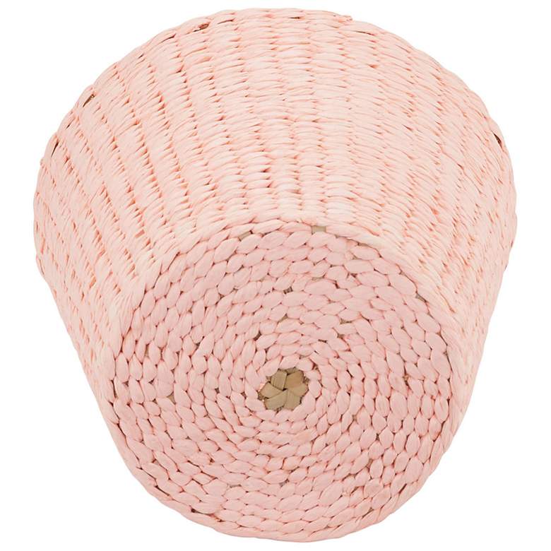Image 6 Wicker Waste Basket, Pink Waste Bin more views
