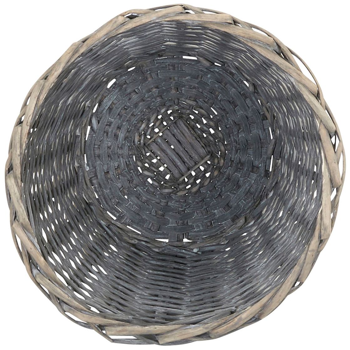 Image 4 Wicker Waste Basket, Willow Weave Distressed Gray,Plastic Liner more views