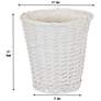 3_Wicker Waste Basket, Willow Weave Painted White, Includes Plastic Liner more views